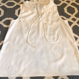 J Crew ruffle neck top